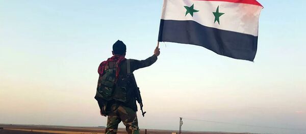 Сирийские военные около города Рас эль-Айн. 27 октября 2019 - 俄羅斯衛星通訊社