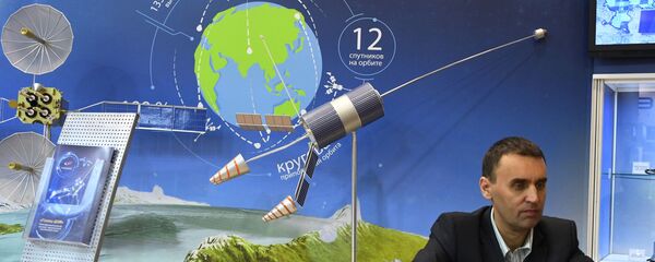 Спутниковая система Гонец, представленная на стенде госкорпорации Роскосмос. - 俄羅斯衛星通訊社