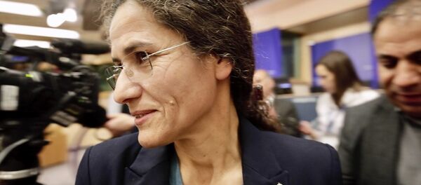 председатель исполкома Сирийского демократического совета (SDC) Сирии Ильхам Ахмед председатель исполкома Сирийского демократического совета (SDC) Сирии Ильхам Ахмед - 俄羅斯衛星通訊社