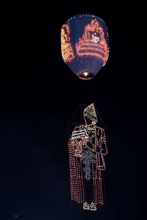 Открытие фестиваля огненных шаров Tazaungdaing Lighting Festival 2019 в Мьянме - 俄罗斯卫星通讯社