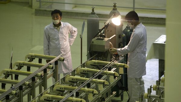 Работники завода по производству уранового топлива в Иране  - 俄罗斯卫星通讯社