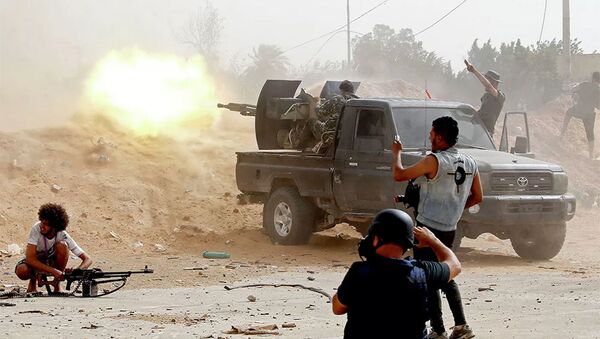 Бойцы сил Правительства национального согласия Ливии во время столкновений с армией Халифы Хафтара - 俄羅斯衛星通訊社