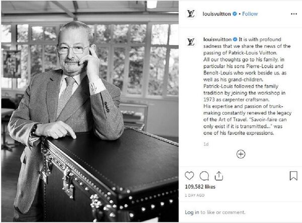 路易威登第五代传人去世 - 俄罗斯卫星通讯社