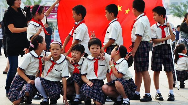 Китайские школьники - 俄羅斯衛星通訊社