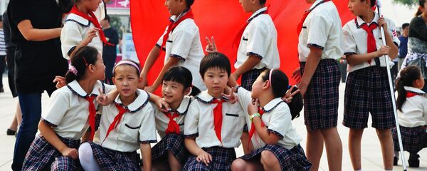 Китайские школьники - 俄罗斯卫星通讯社