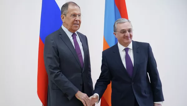 Министр иностранных дел РФ Сергей Лавров и министр иностранных дел Армении Зограб Мнацаканян - 俄羅斯衛星通訊社