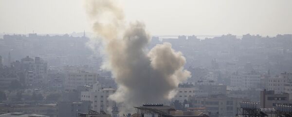 Дым над сектором Газа после ударов израильской армии - 俄羅斯衛星通訊社