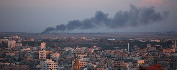 Ракетный удар Израиля по территории сектора Газа. - 俄羅斯衛星通訊社