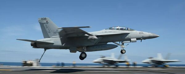 Истребитель ВМС США F/A-18F Super Hornet - 俄罗斯卫星通讯社