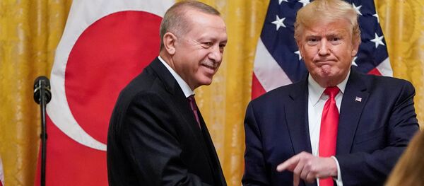 Реджеп Тайип Эрдоган и Дональд Трамп на совместной пресс-конференции в Белом доме - 俄罗斯卫星通讯社
