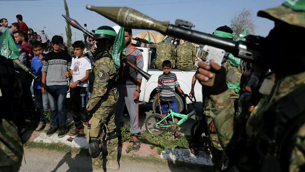 Военные ХАМАС в Секторе Газа. - 俄罗斯卫星通讯社