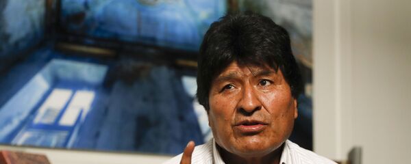 Экс-президент Боливии Эво Моралес во время интервью с агентством АЗ в Мексике - 俄罗斯卫星通讯社