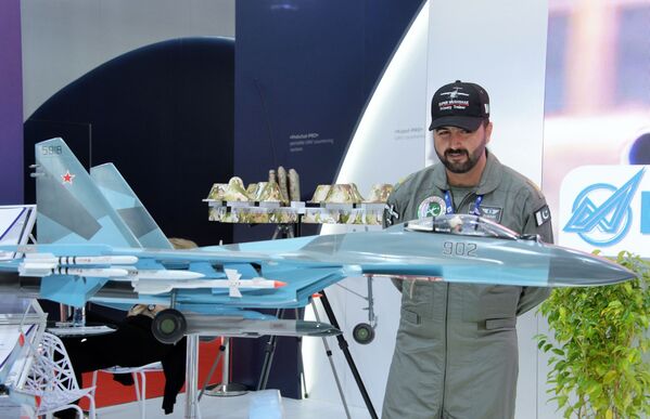 蘇-35多用途戰鬥機模型在2019年迪拜航展 - 俄羅斯衛星通訊社