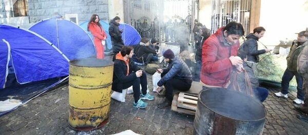 Акции протеста у парламента Грузии 18 ноября 2019 - 俄羅斯衛星通訊社