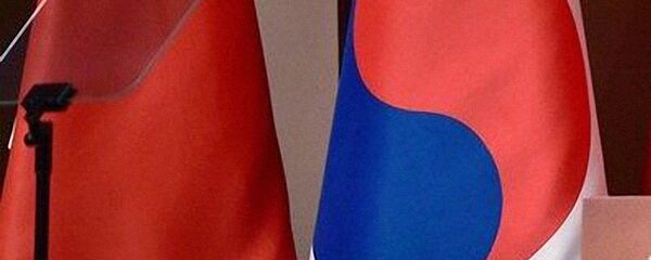 Государственные флаги Японии и Республики Корея - 俄罗斯卫星通讯社