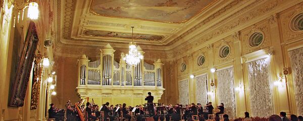 Концертный зал им.А.К.Глазунова в Санкт-Петербургской Государственной консерватории им.Н.А.Римского-Корсакова - 俄罗斯卫星通讯社