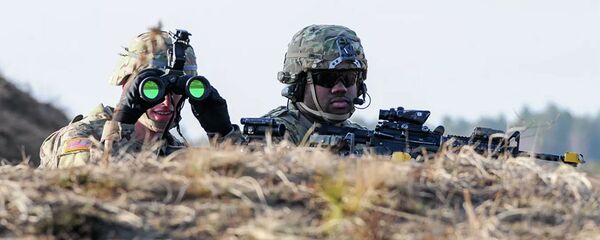 Американские военные во время учений Американские военные во время учений - 俄罗斯卫星通讯社