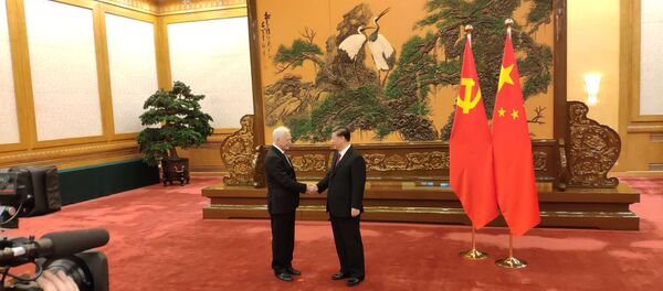 Си Цзиньпин принимает делегацию Единой России в Китае  - 俄罗斯卫星通讯社