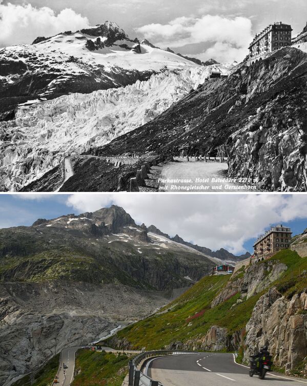 1865年和2019年的瑞士阿莱奇冰川 - 俄罗斯卫星通讯社