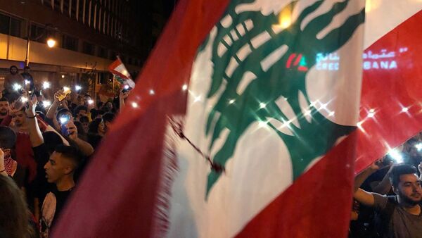 Антиправительственная демонстрация в Бейруте - 俄羅斯衛星通訊社