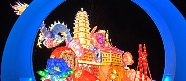 Экспозиция, представленная на фестивале волшебных китайских фонарей, в парке Сокольники в Москве Экспозиция, представленная на фестивале волшебных китайских фонарей, в парке Сокольники в Москве - 俄羅斯衛星通訊社