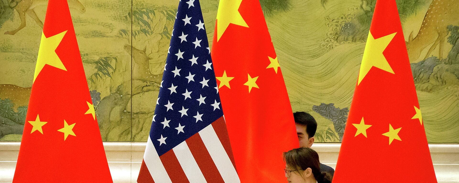 Флаги Китая и США - 俄罗斯卫星通讯社, 1920, 18.03.2021
