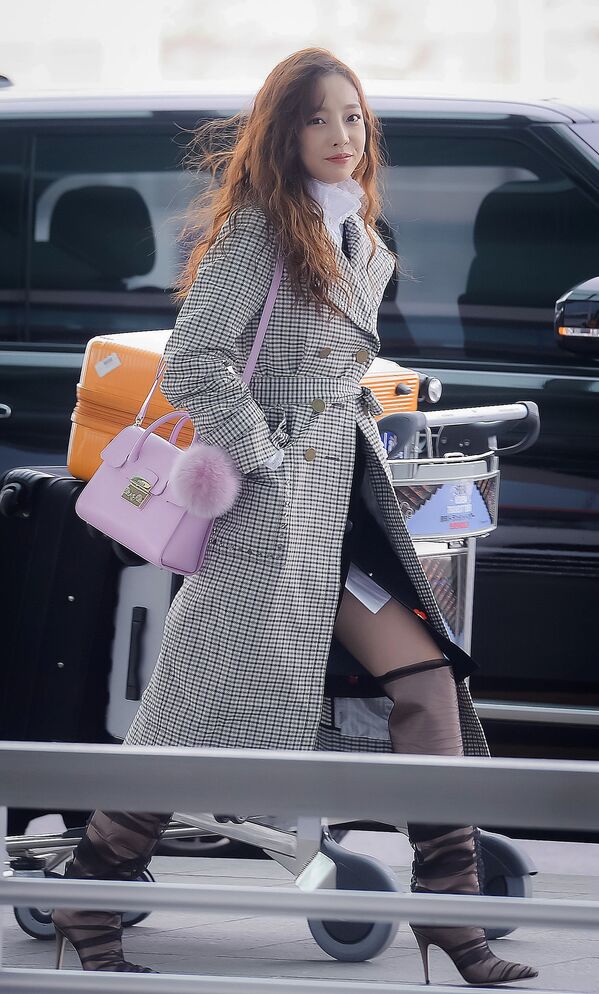Южнокорейская певица и актриса Гу Ха Ра в аэропорту Инчон - 俄羅斯衛星通訊社