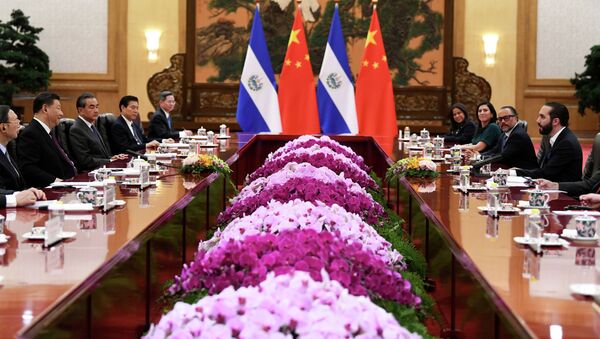 Встреча президента Сальвадора и Председателя КНР Си Цзиньпина - 俄罗斯卫星通讯社