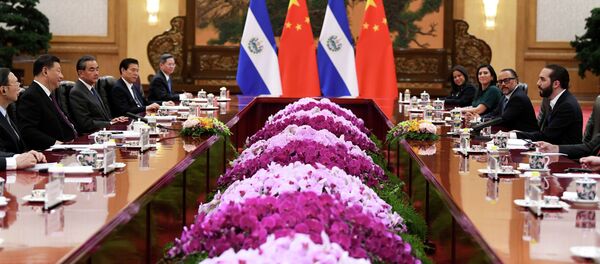 Встреча президента Сальвадора и Председателя КНР Си Цзиньпина - 俄罗斯卫星通讯社