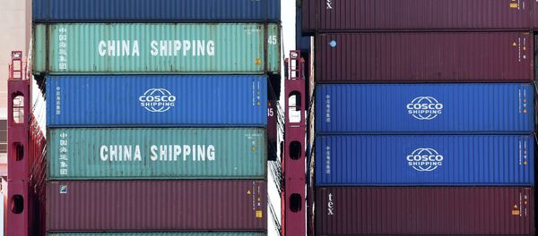 Торговые контейнеры China shipping и  Cosco - 俄罗斯卫星通讯社