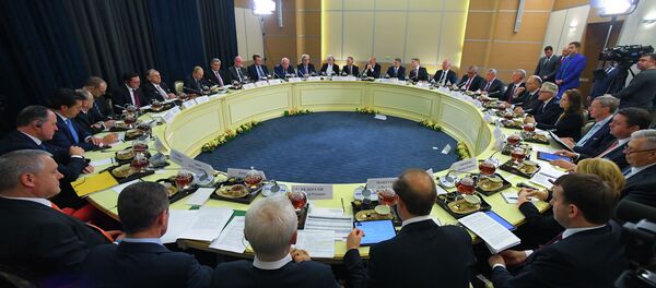 Встреча Владимира Путина с немецкими бизнесменами в Сочи - 俄罗斯卫星通讯社