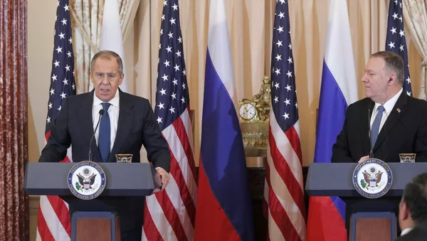 Встреча главы МИД РФ С. Лаврова и госсекретаря США М. Помпео  - 俄羅斯衛星通訊社