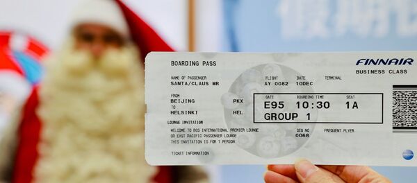 芬兰的圣诞老人到北京大兴机场 点燃圣诞气氛 - 俄罗斯卫星通讯社