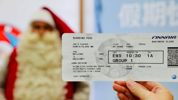 芬兰的圣诞老人到北京大兴机场 点燃圣诞气氛 - 俄罗斯卫星通讯社