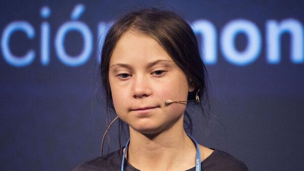 Активистка по климату, шведская школьница Грета Тунберг на пресс-конференции перед климатическим протестом Марш за климат в Мадриде - 俄罗斯卫星通讯社