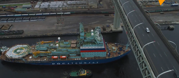 俄首艘“北極”號新型核動力破冰船進行試航  - 俄羅斯衛星通訊社