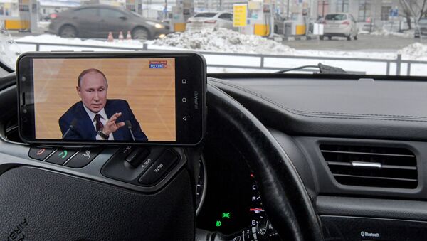 Трансляция пресс-конференции президента России Владимира Путина - 俄羅斯衛星通訊社