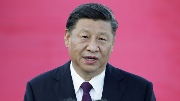 Президент Китая Си Цзиньпин выступает по прибытии в международный аэропорт Макао в Макао - 俄罗斯卫星通讯社