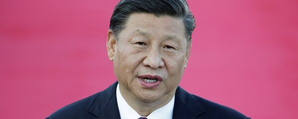 Президент Китая Си Цзиньпин выступает по прибытии в международный аэропорт Макао в Макао - 俄罗斯卫星通讯社