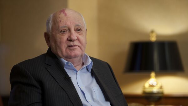 Экс-президент СССР Михаил Горбачев в резиденции своего фонда в Москве - 俄罗斯卫星通讯社