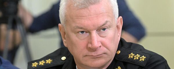  Командующий Северным флотом РФ адмирал Николай Евменов на завершающем совещании серии консультаций с руководством Минобороны РФ и оборонно-промышленного комплекса (ОПК), посвященных теме развития Воздушно-космических сил (ВКС). - 俄罗斯卫星通讯社