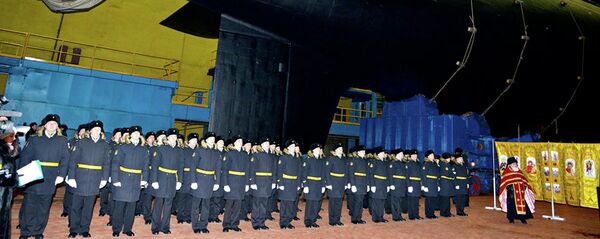 Церемония вывода АПЛ Новосибирск из эллинга АО ПО Севмаш Церемония вывода АПЛ Новосибирск из эллинга АО ПО Севмаш - 俄羅斯衛星通訊社