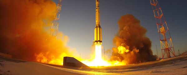 Пуск ракеты-носителя Протон-М с российским космическим аппаратом Электро-Л №3 с космодрома Байконур.  - 俄罗斯卫星通讯社