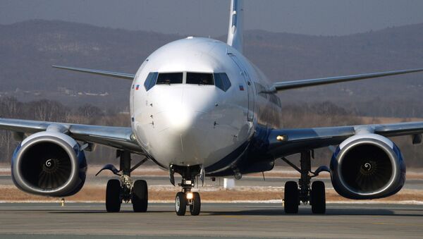 Самолет Boeing 737-800 в аэропорту Владивостока. - 俄羅斯衛星通訊社
