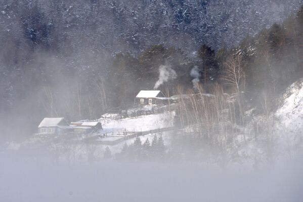 葉尼塞河畔童話般的雪景 - 俄羅斯衛星通訊社