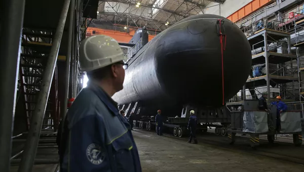 Торжественная церемония спуска на воду дизель-электрической подводной лодки Кронштадт в Санкт-Петербурге - 俄羅斯衛星通訊社