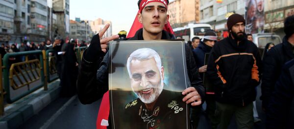 Траурное шествие по случаю прощания с иранским генералом Касемом Сулеймани, убитым во время авиаудара в Багдаде - 俄罗斯卫星通讯社