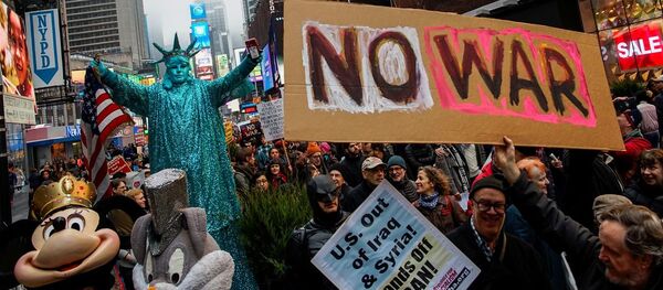 Антивоенные протесты в Нью-Йорке - 俄罗斯卫星通讯社