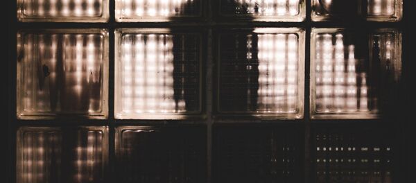 Силуэт человека за стеклянными блоками - 俄罗斯卫星通讯社