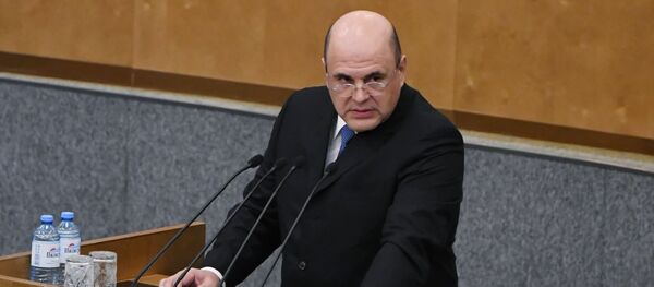 16.01.2020 Кандидат на пост премьер-министра РФ Михаил Мишустин выступает на пленарном заседании Государственной Думы РФ.  - 俄罗斯卫星通讯社